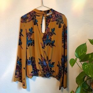 Vintage-inspired floral blouse
